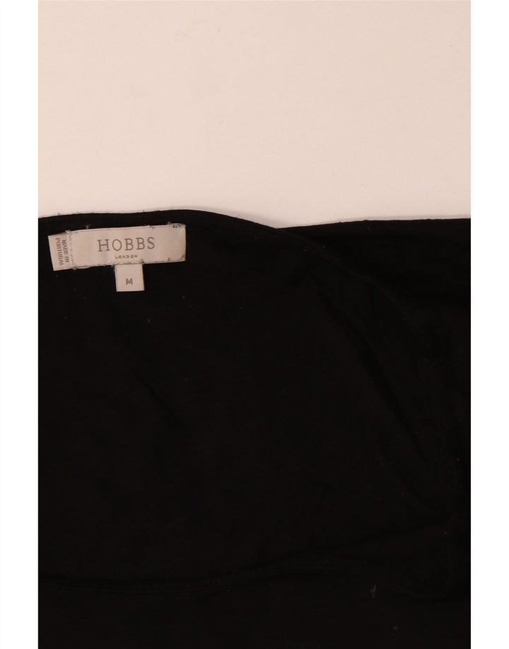 Hobbs Womens Top 3/4 Sleeve UK 12 Medium Black Viscose