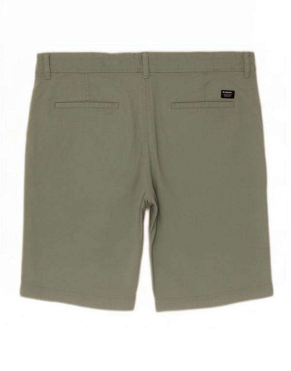 Superdry Mens Slim Chino Shorts Large W34 Green Cotton