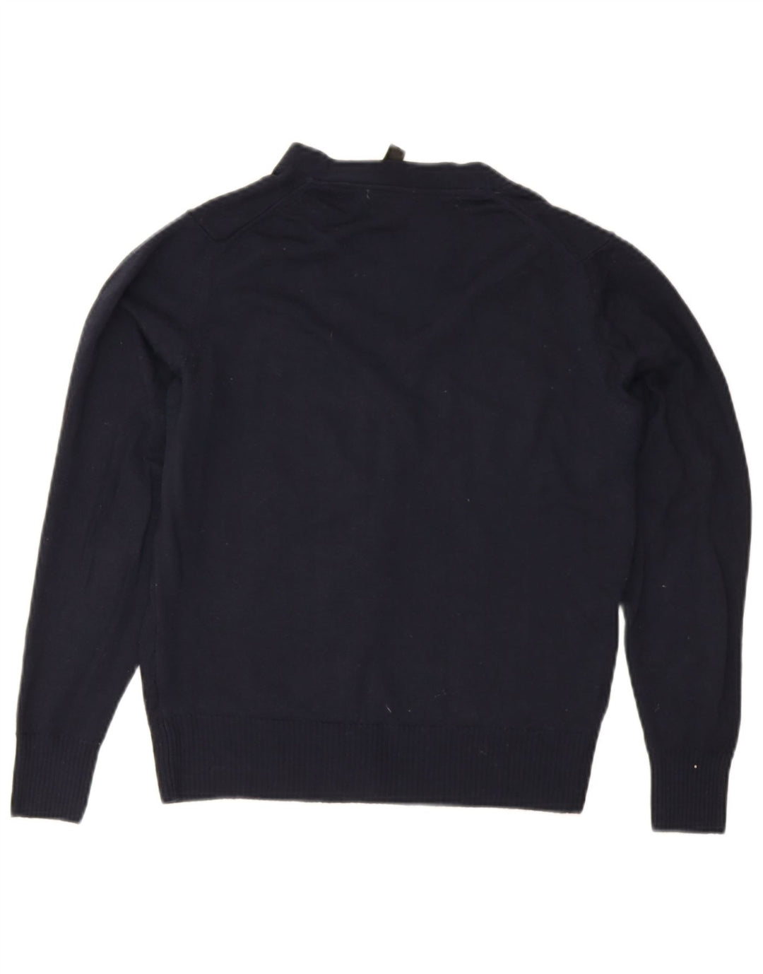 Zara Mens Cardigan Sweater Medium Navy Blue Wool