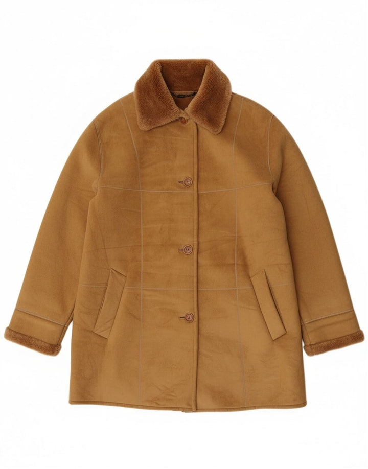 FUCHS & SCHMITT Womens Sherpa Jacket UK 14 Medium Beige Polarskin