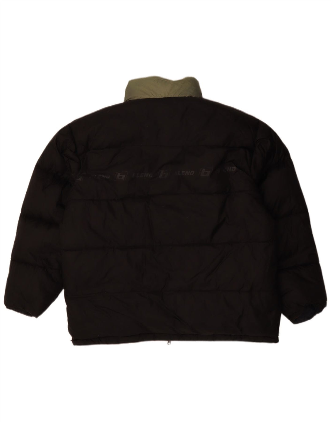 BLEND Mens Loose Fit Graphic Padded Jacket UK 40 Large Red Colourblock