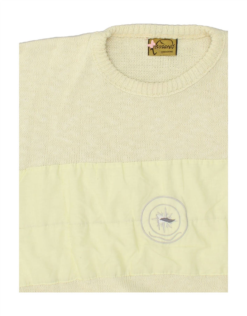 VINTAGE Womens Crew Neck Jumper Sweater UK 16 Large Off White | Vintage Vintage | Thrift | Second-Hand Vintage | Used Clothing | Messina Hembry 