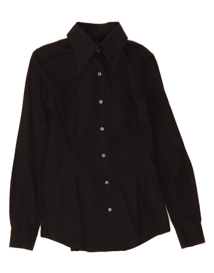 DOLCE & GABBANA Womens Shirt IT 44 Medium Black Cotton Vintage Dolce & Gabbana and Second-Hand Dolce & Gabbana from Messina Hembry 
