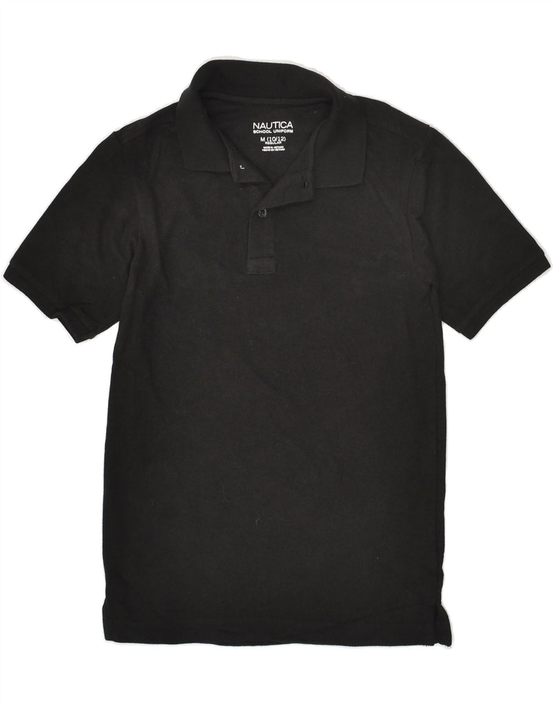 NAUTICA Boys Regular Polo Shirt 10-11 Years Medium Black Cotton | Vintage Nautica | Thrift | Second-Hand Nautica | Used Clothing | Messina Hembry 