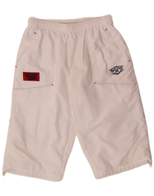 UMBRO Mens Bermuda Sport Shorts UK 38/40 Medium  White Polyester