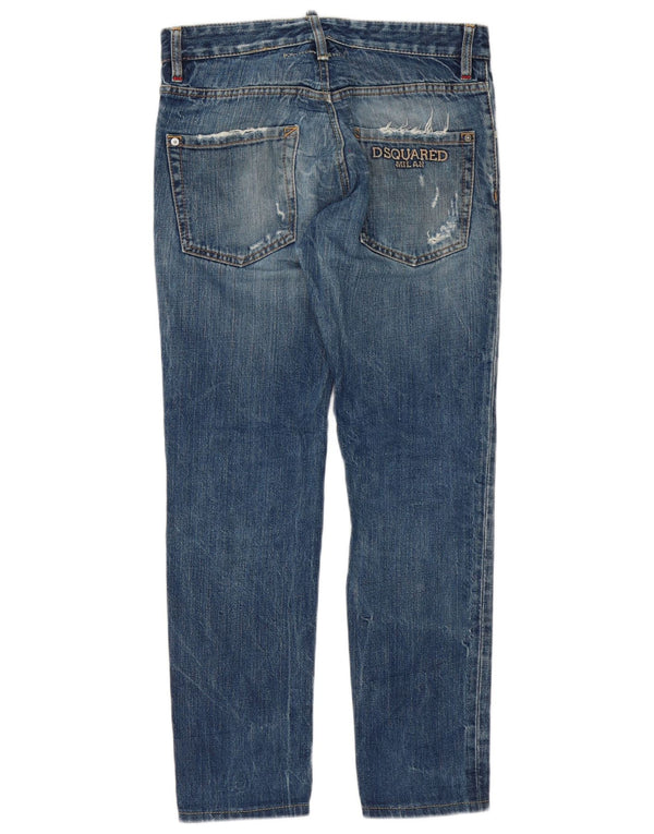 Dsquared Mens Distressed Slim Jeans IT 46 Small W32 L30 Blue Cotton
