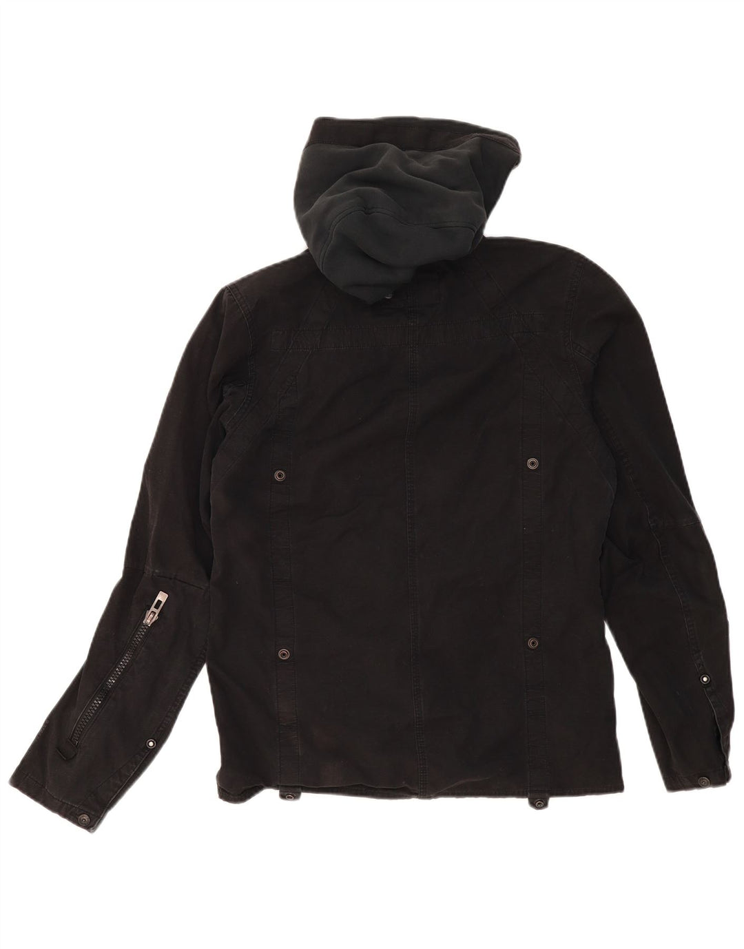 G-STAR Mens Hooded Utility Jacket UK 40 Large Black Cotton