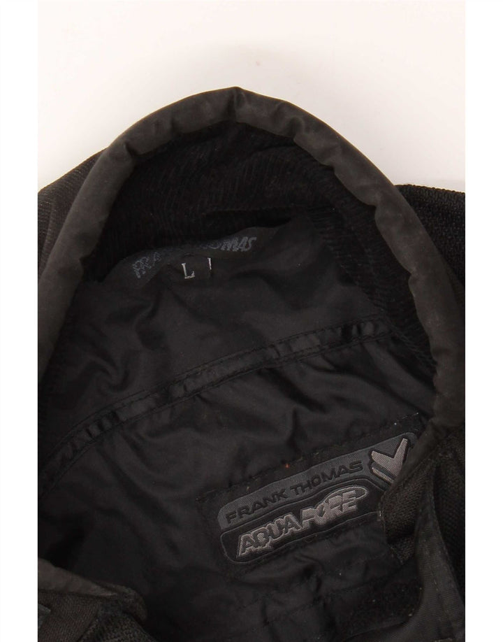 Frank Thomas Mens Motorstyle Racer Jacket UK 40 Large Black Colourblock