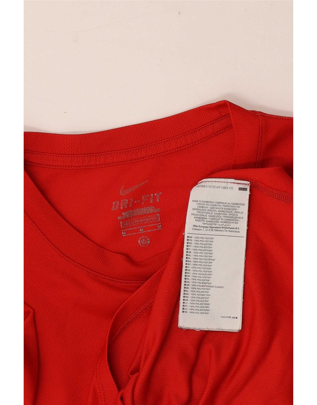 Nike Mens Graphic T-Shirt Top Medium Red Polyester