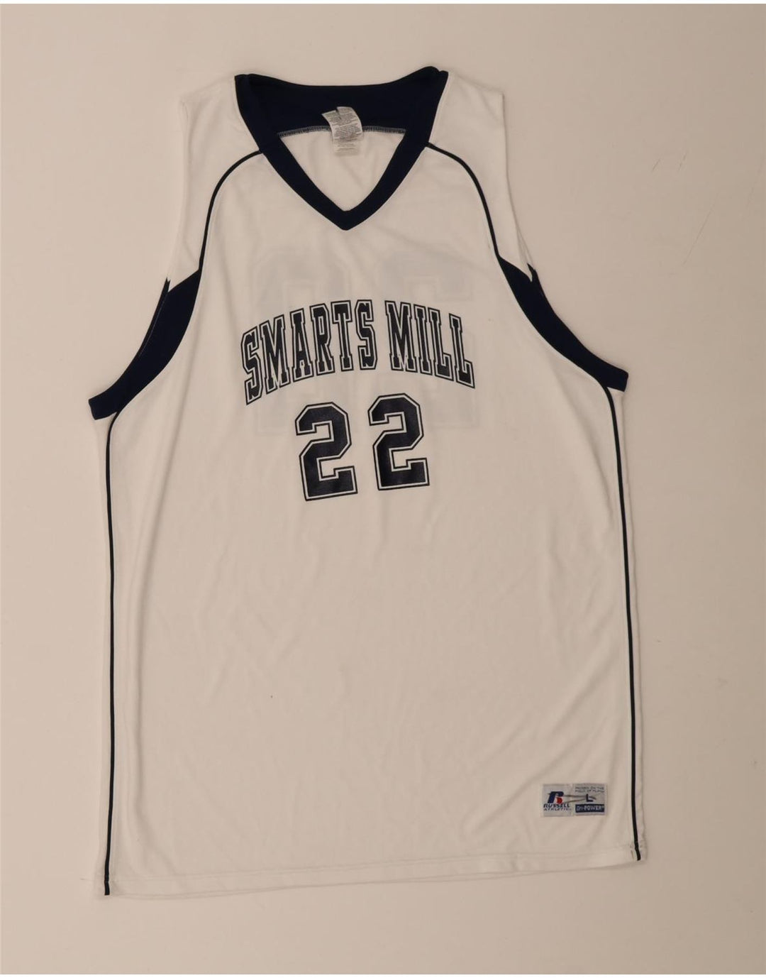 Russell Athletic Mens Graphic Vest Top Large White Colourblock Polyester