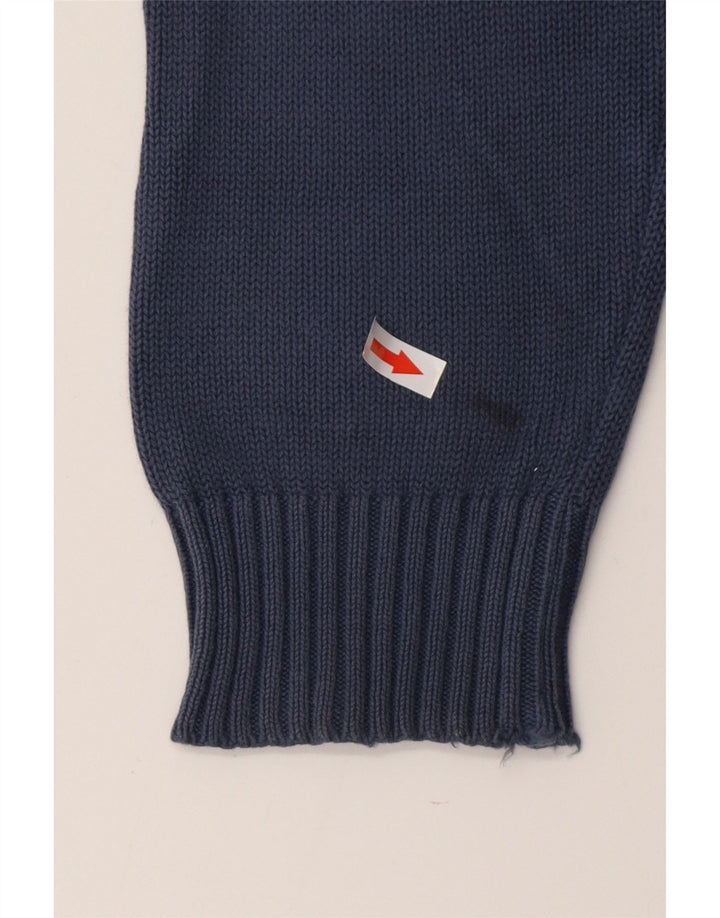 HACKETT Mens Crew Neck Jumper Sweater Medium Navy Blue Cotton