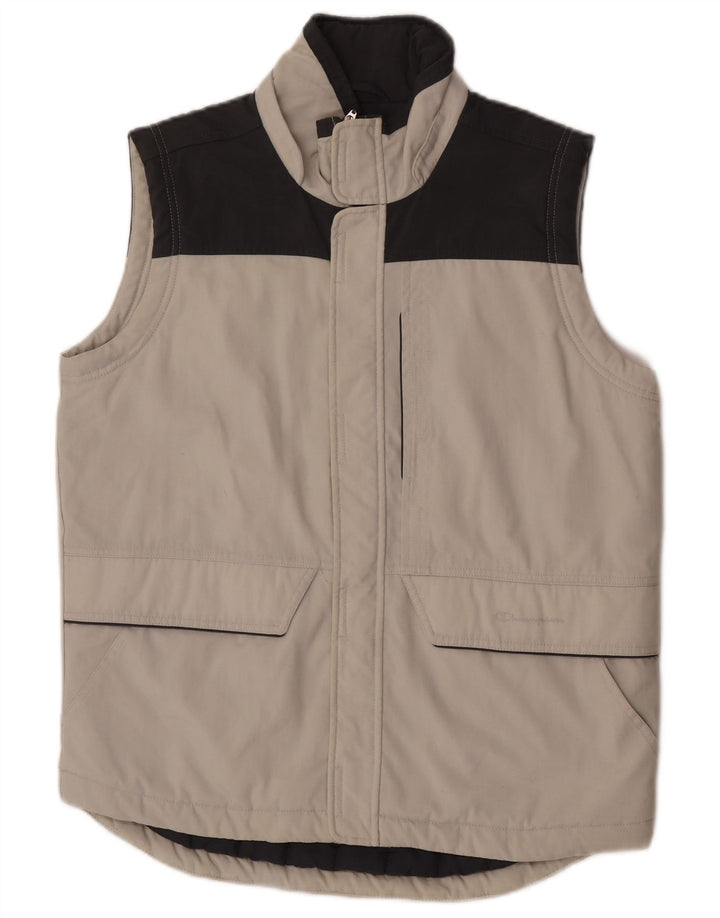 Champion Mens Padded Gilet UK 36 Small Grey Colourblock Polyamide