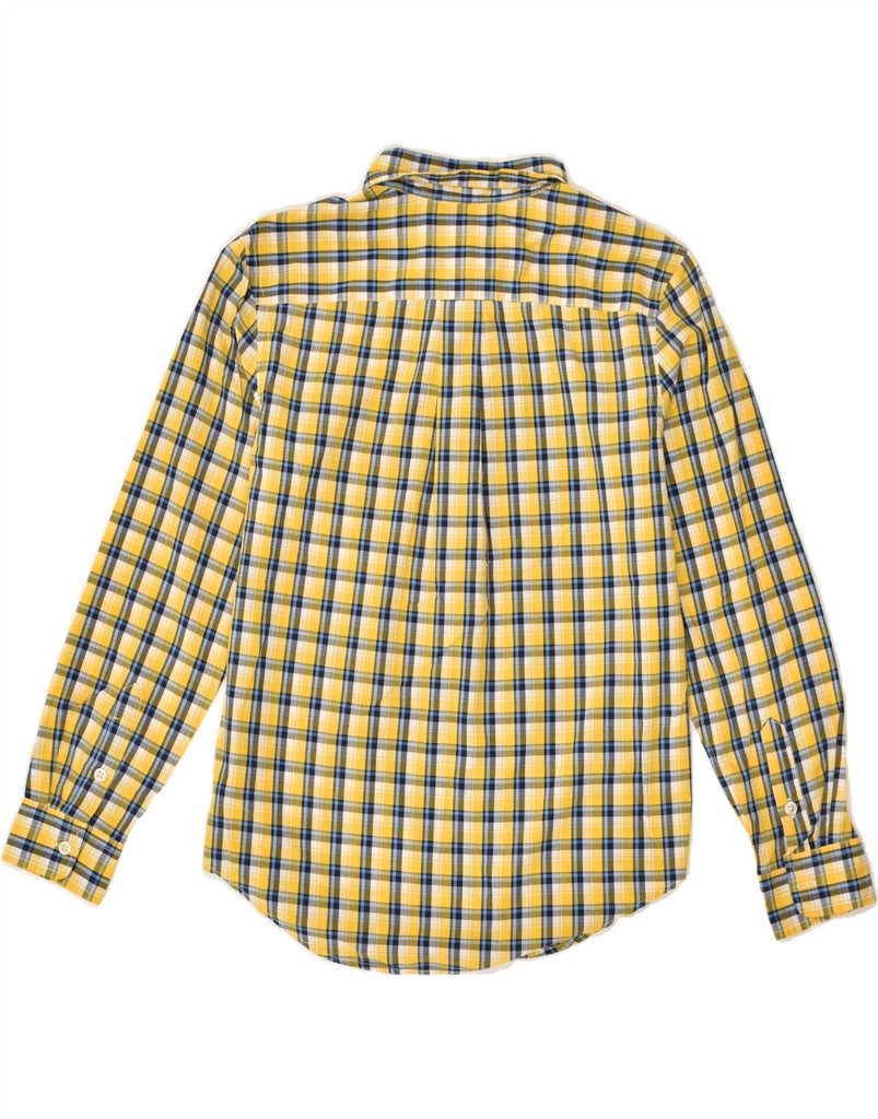 CHAPS Boys Easy Care Shirt 14-15 Years Large Yellow Check Cotton | Vintage Chaps | Thrift | Second-Hand Chaps | Used Clothing | Messina Hembry 