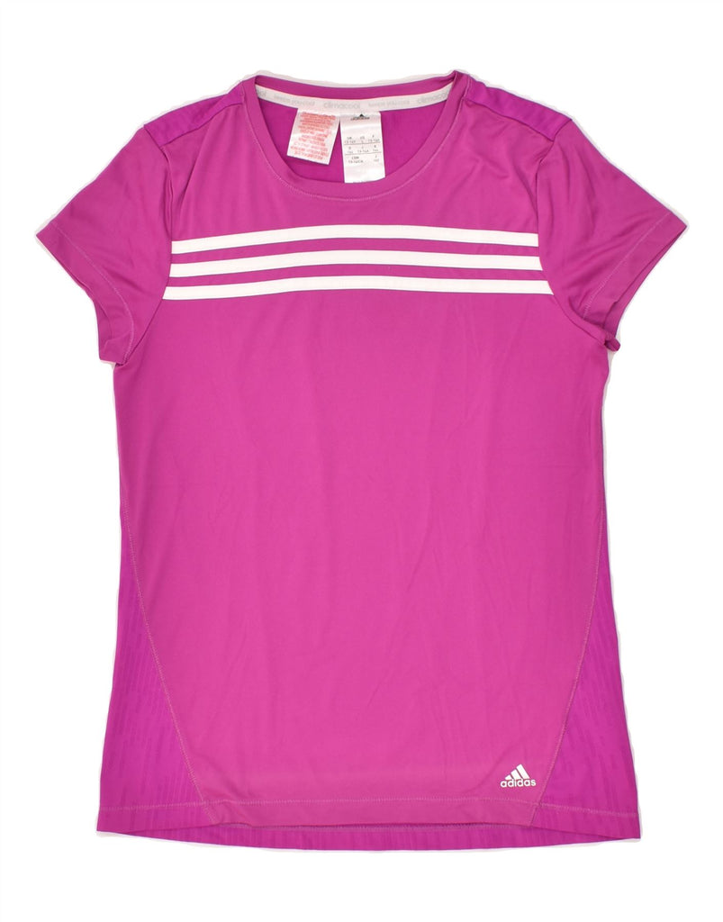 ADIDAS Girls T-Shirt Top 13-14 Years Large  Purple Polyester | Vintage Adidas | Thrift | Second-Hand Adidas | Used Clothing | Messina Hembry 