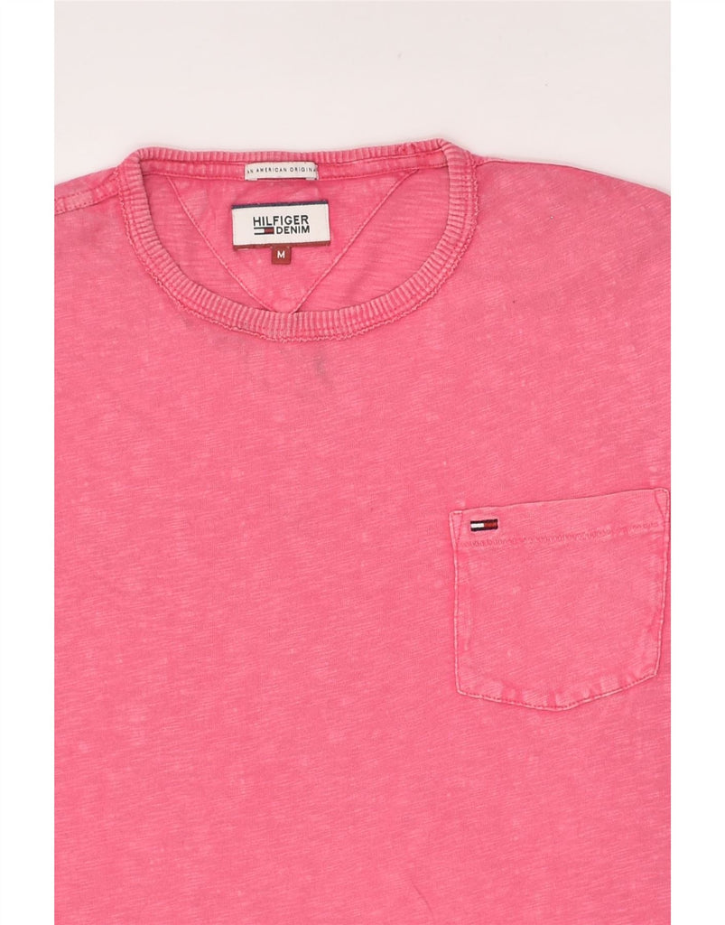 TOMMY HILFIGER Mens T-Shirt Top Medium Pink Cotton | Vintage Tommy Hilfiger | Thrift | Second-Hand Tommy Hilfiger | Used Clothing | Messina Hembry 