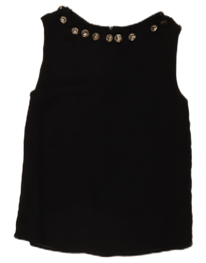 Zara Womens Sleeveless Blouse Top UK 6 XS Black