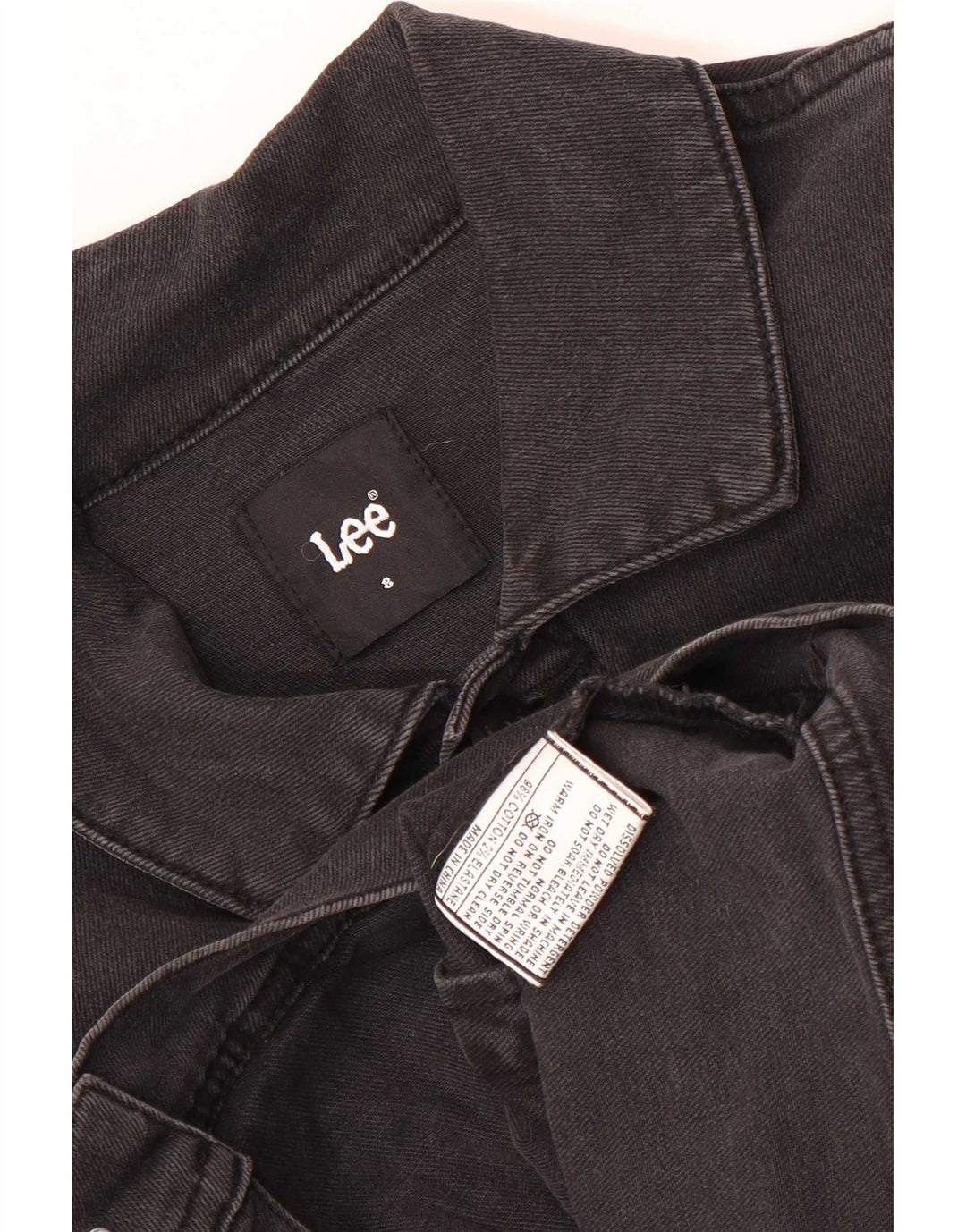 Lee Mens Denim Gilet UK 36 Small Grey Cotton