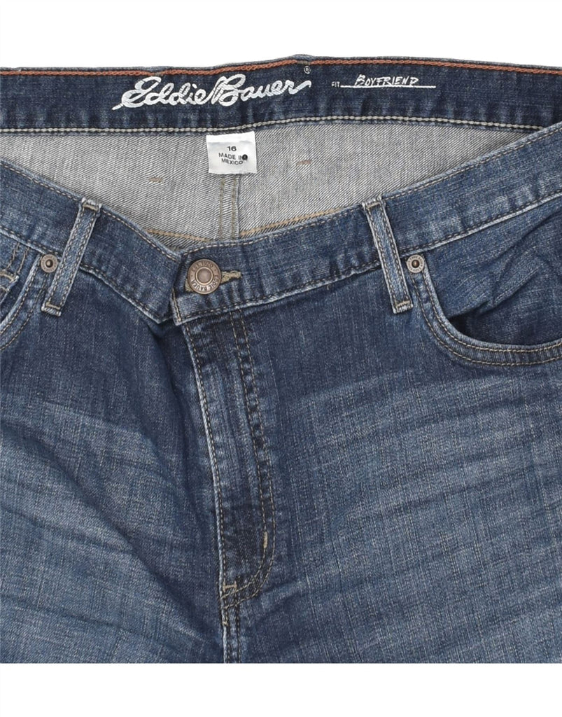 EDDIE BAUER Womens Boyfriend Denim Shorts US 16 2XL W40  Navy Blue Cotton | Vintage Eddie Bauer | Thrift | Second-Hand Eddie Bauer | Used Clothing | Messina Hembry 