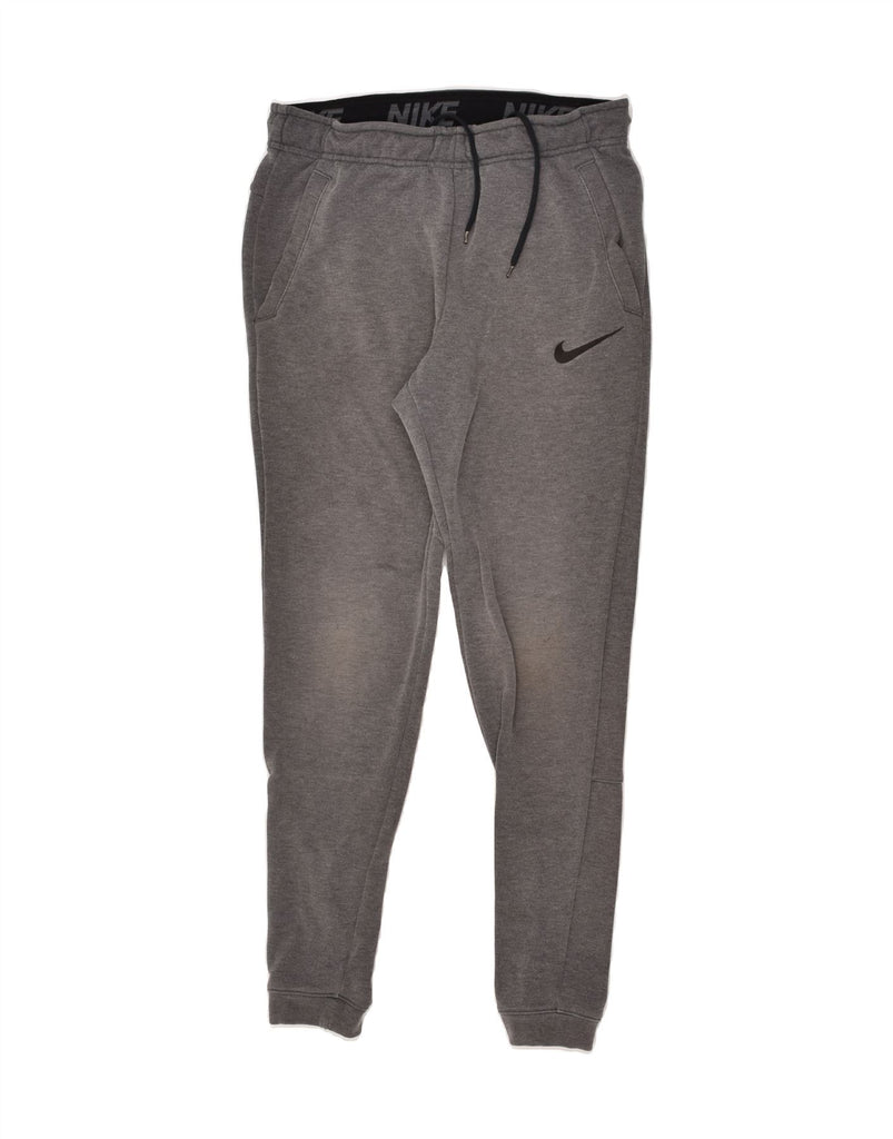 NIKE Mens Tracksuit Trousers Joggers Small Grey Polyester | Vintage Nike | Thrift | Second-Hand Nike | Used Clothing | Messina Hembry 