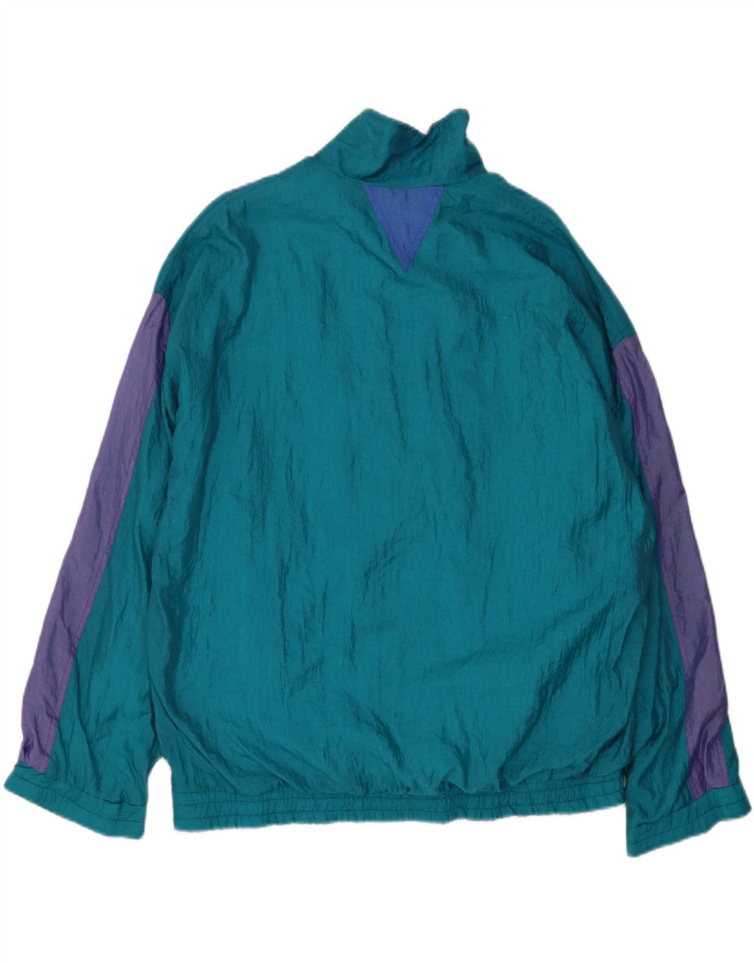GOLDEN TEAM Mens Tracksuit Top Jacket XL Turquoise Colourblock Polyamide Vintage Golden Team and Second-Hand Golden Team from Messina Hembry 