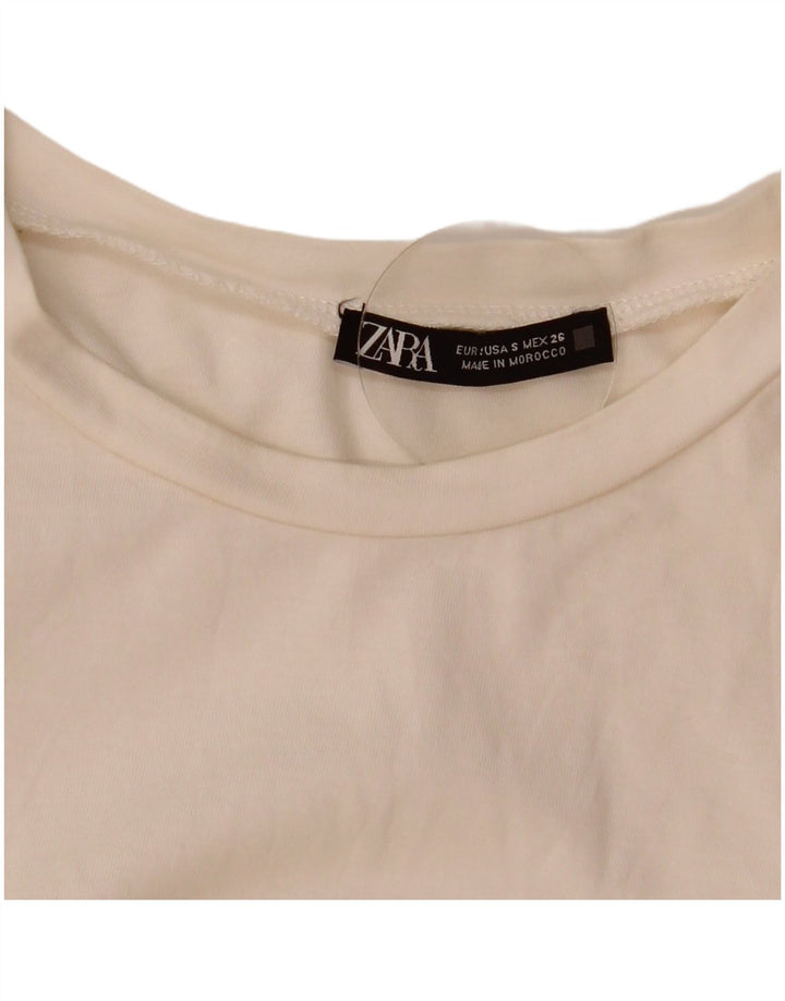 Zara Womens Blouse Top UK 10 Small White