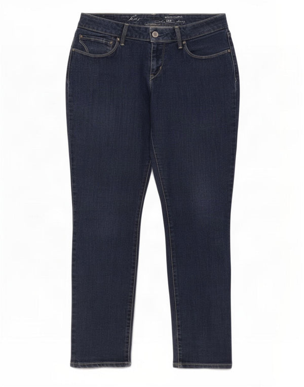 Levi's Womens Bold Curve Skinny Jeans W32 L30 Navy Blue Cotton