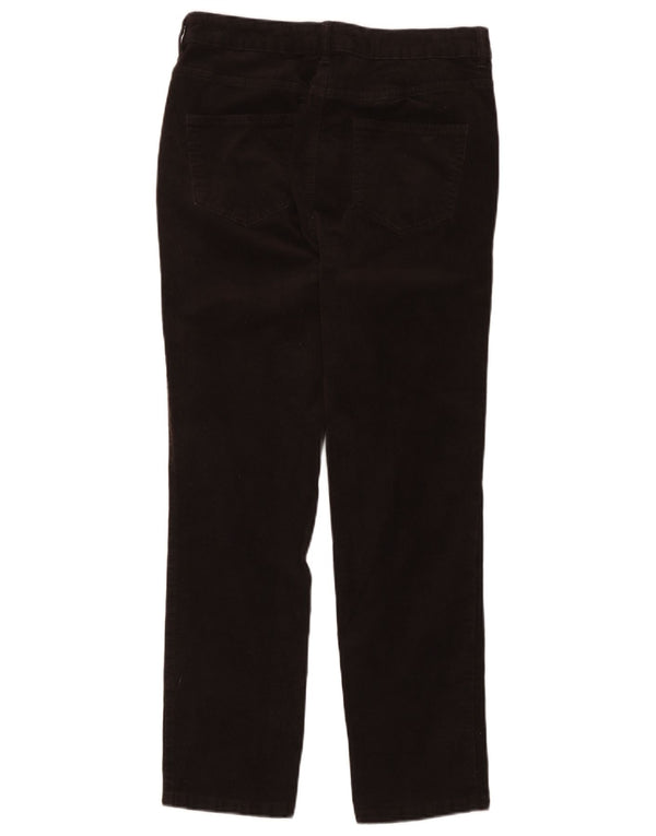 Marks & Spencer Womens High Waist Corduroy Trousers UK 14 Large W32 L27 Bro