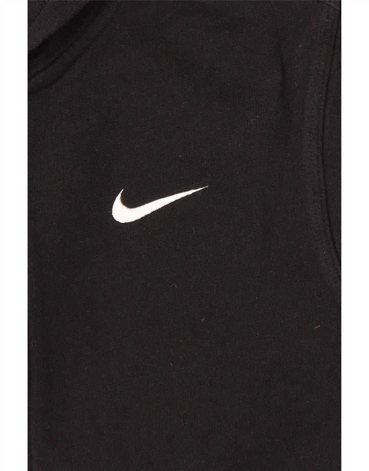 Nike Womens Zip Hoodie Sweater UK 12 Medium Black