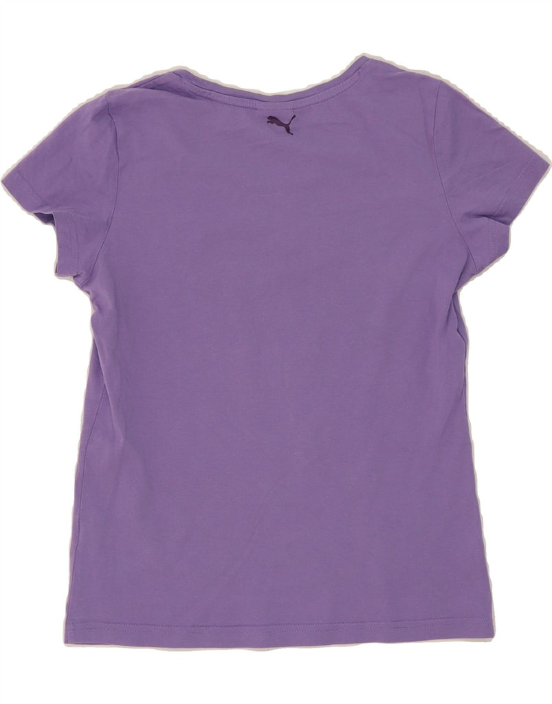 PUMA Womens Graphic T-Shirt Top UK 10 Small Purple Vintage Puma and Second-Hand Puma from Messina Hembry 