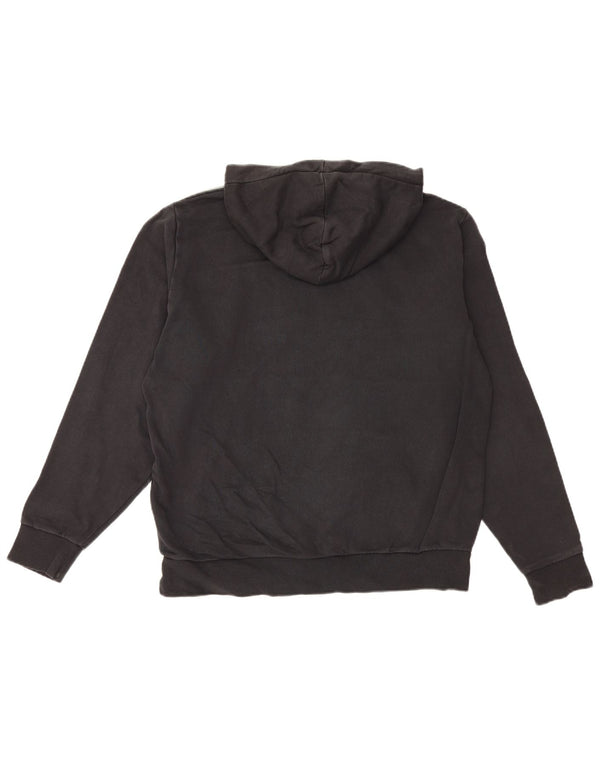 North Sails Mens Graphic Hoodie Jumper Medium Black Colourblock Cotton