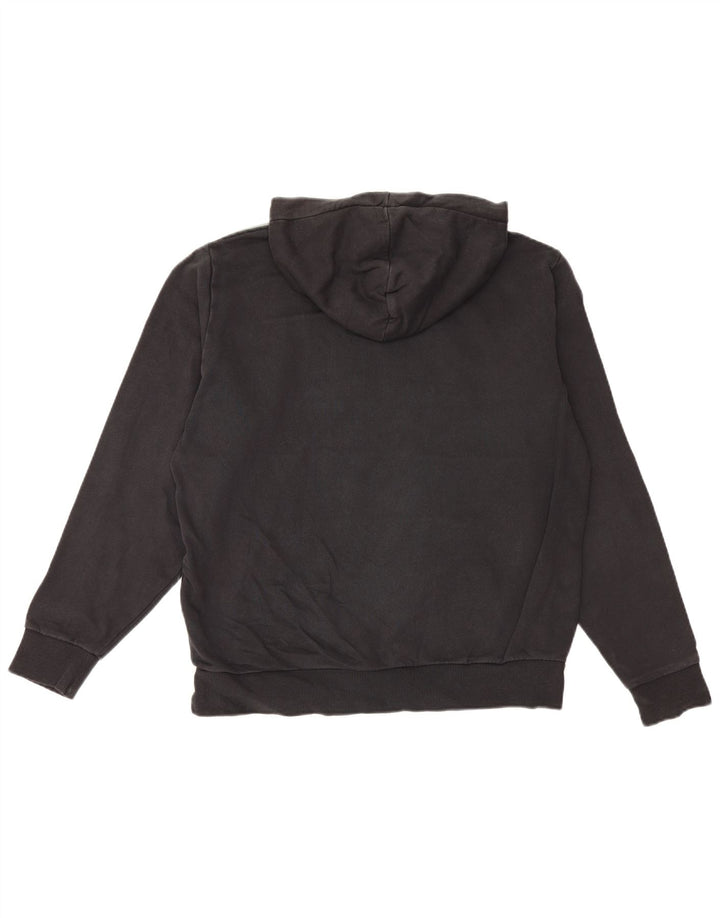 North Sails Mens Graphic Hoodie Jumper Medium Black Colourblock Cotton