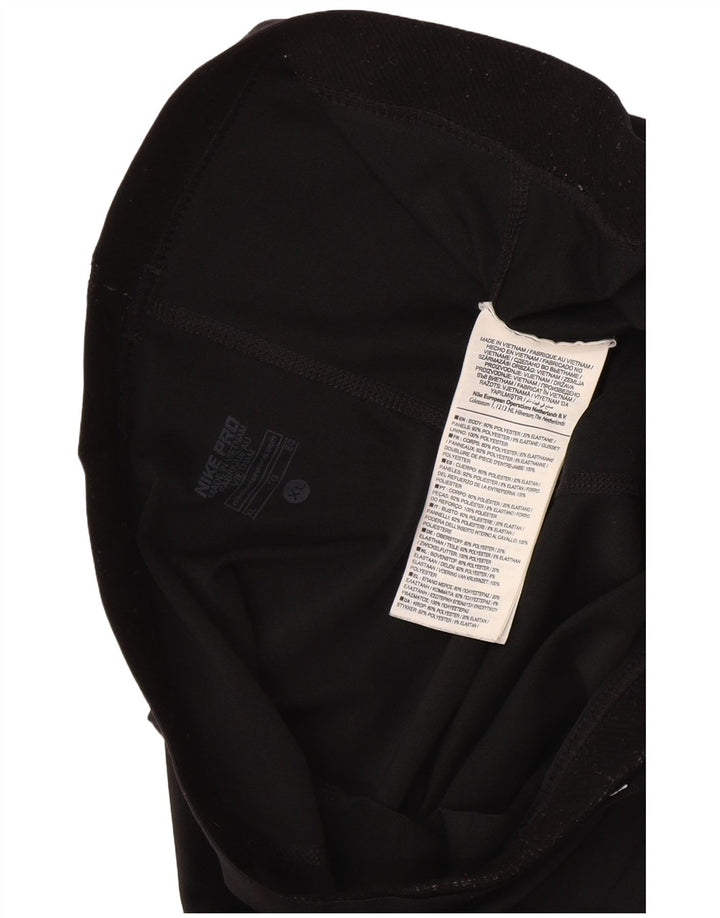 Nike Womens Dri Fit Graphic Capri Leggings UK 18 XL Black Polyester