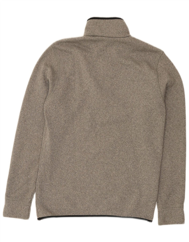 Conte of Florence Mens Zip Neck Sweatshirt Jumper Medium Grey Flecked