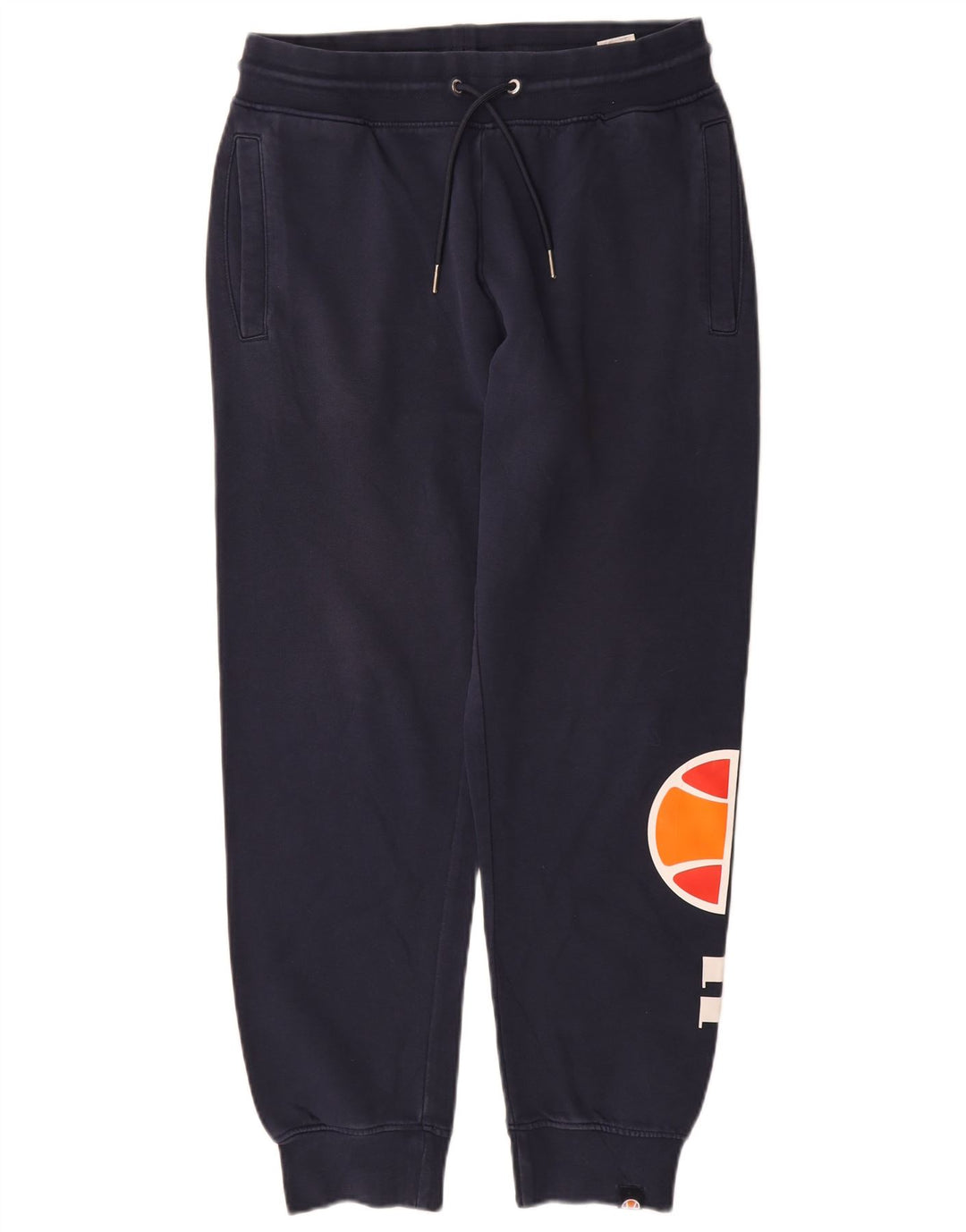 Ellesse Mens Graphic Tracksuit Trousers Joggers Medium Navy Blue Cotton