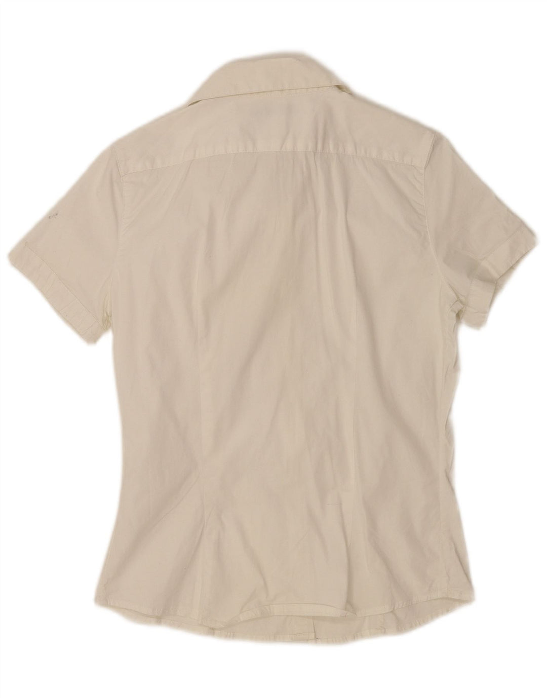 Sasch Womens Short Sleeve Shirt UK 14 Large White Cotton