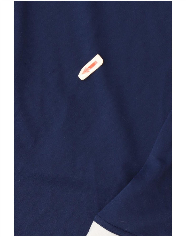 Adidas Mens Climalite T-Shirt Top Medium Navy Blue Colourblock Polyester