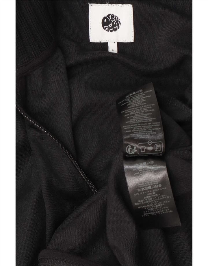 Pretty Green Mens Tracksuit Top Jacket Large Black Polyester