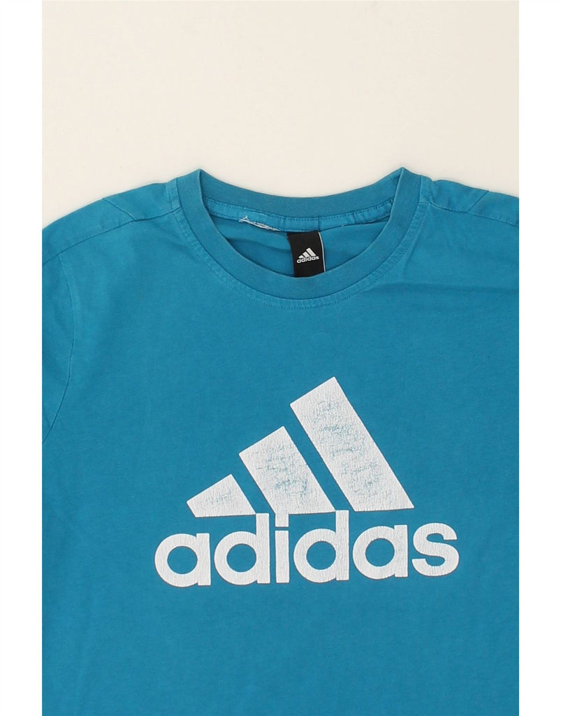 ADIDAS Boys Graphic T-Shirt Top 11-12 Years Blue | Vintage Adidas | Thrift | Second-Hand Adidas | Used Clothing | Messina Hembry 