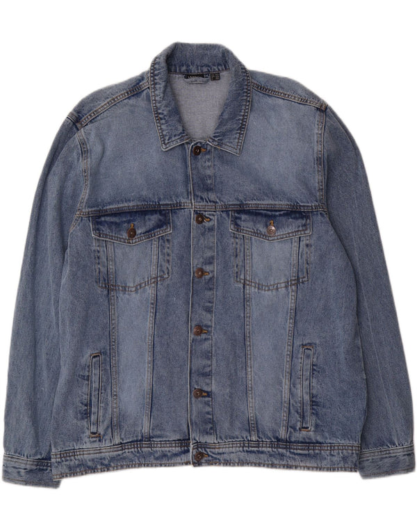 LIVERGY Mens Denim Jacket UK 46 3XL Blue Cotton