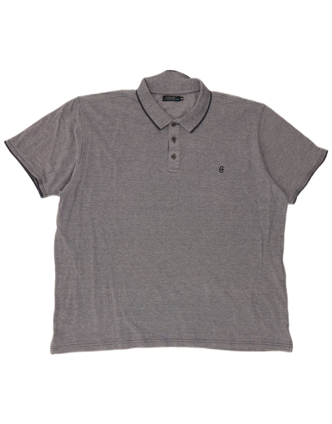 Coveri Mens Polo Shirt 4XL Grey Cotton