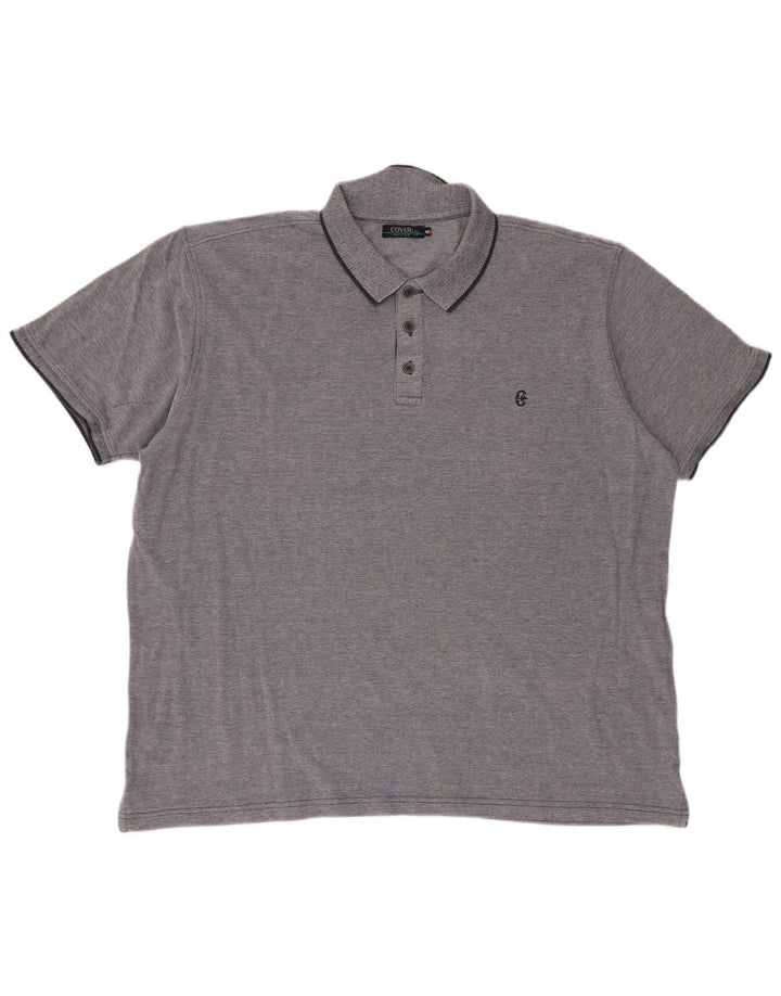 Coveri Mens Polo Shirt 4XL Grey Cotton