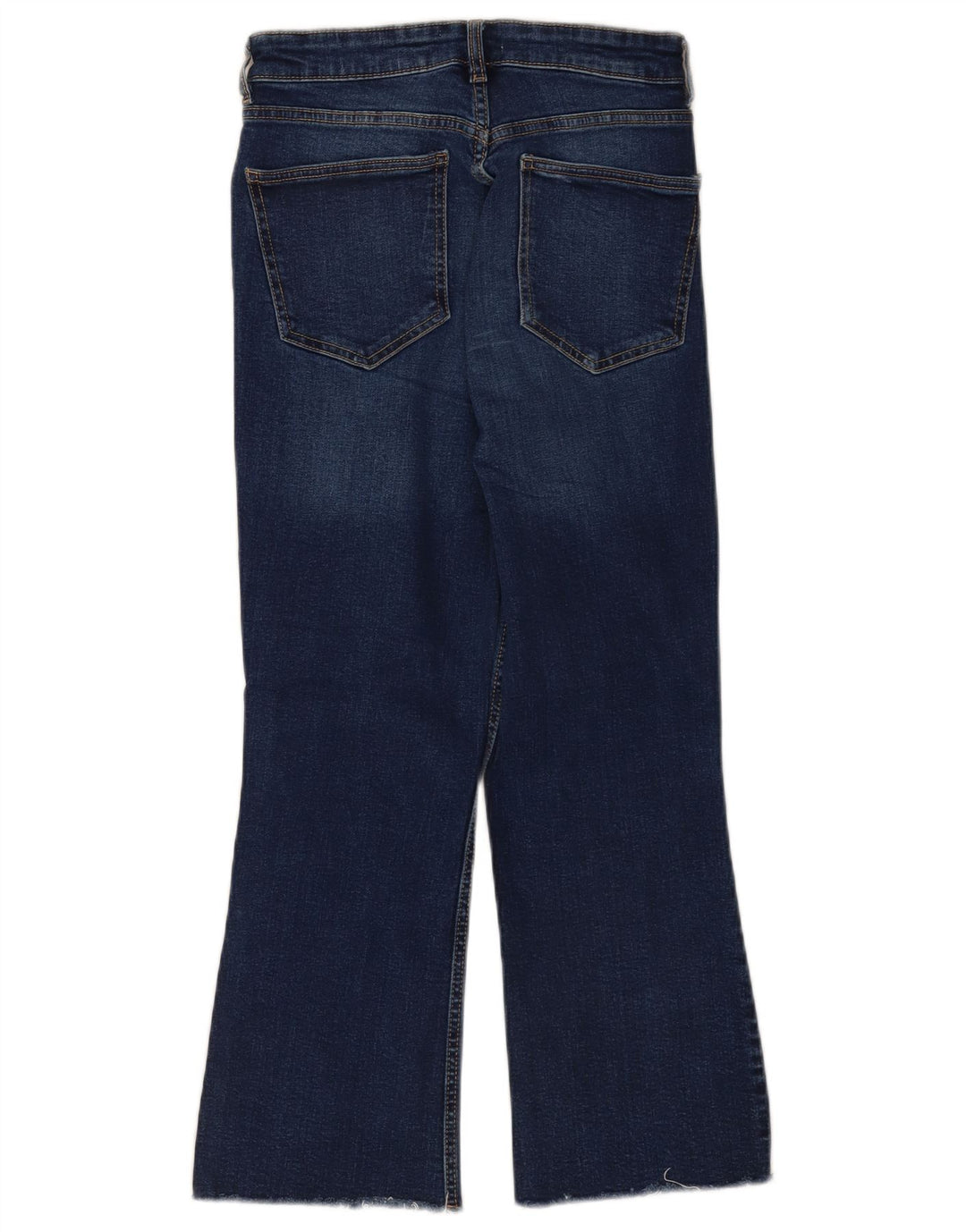 Zara Womens Crop Flared Jeans EU 40 Medium W30 L25 Navy Blue