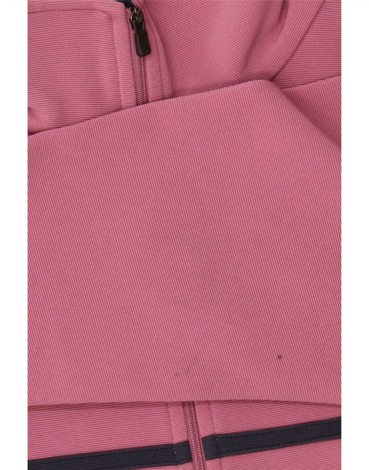 Kappa Womens Tracksuit Top Jacket UK 10 Small Pink Colourblock Polyester