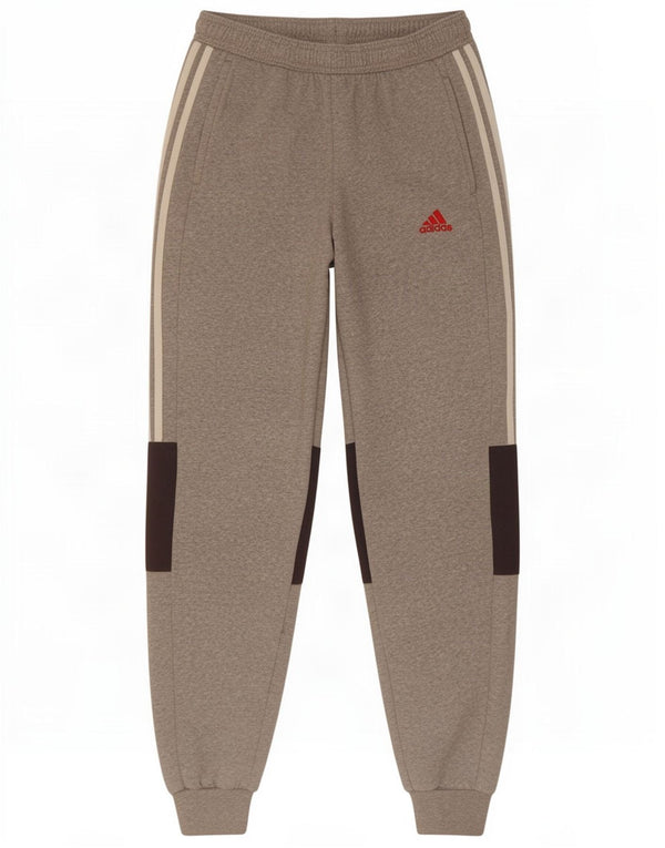 Adidas Boys Tracksuit Trousers Joggers 15-16 Years Grey Colourblock Cotton