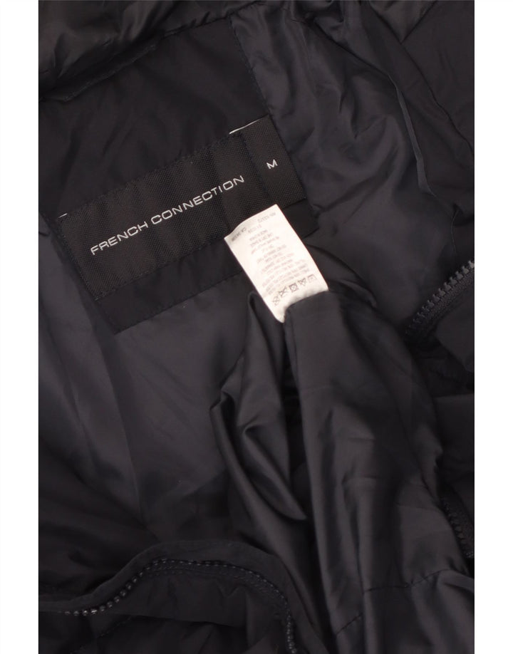 French Connection Mens Hooded Padded Jacket UK 38 Medium Navy Blue