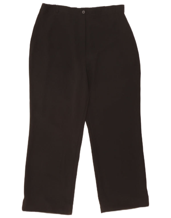Marks & Spencer Womens Tapered Casual Trousers UK 18 XL W33 L27 Black