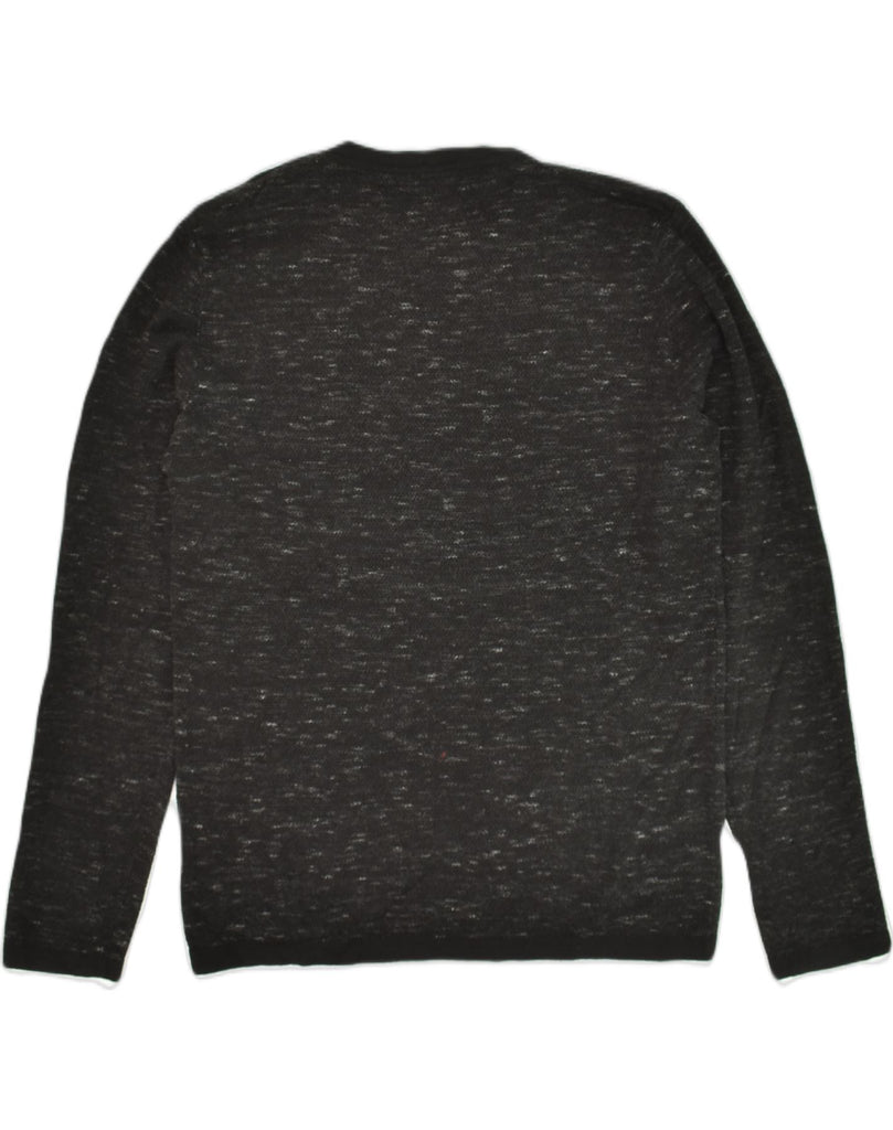 JACK & JONES Mens Crew Neck Jumper Sweater Small Black Flecked | Vintage Jack & Jones | Thrift | Second-Hand Jack & Jones | Used Clothing | Messina Hembry 