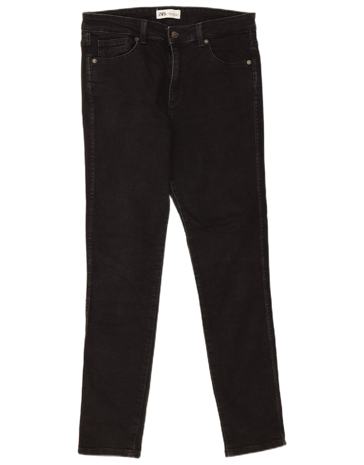 Zara Womens Slim Jeans EU 40 Medium W30 L28 Black Cotton
