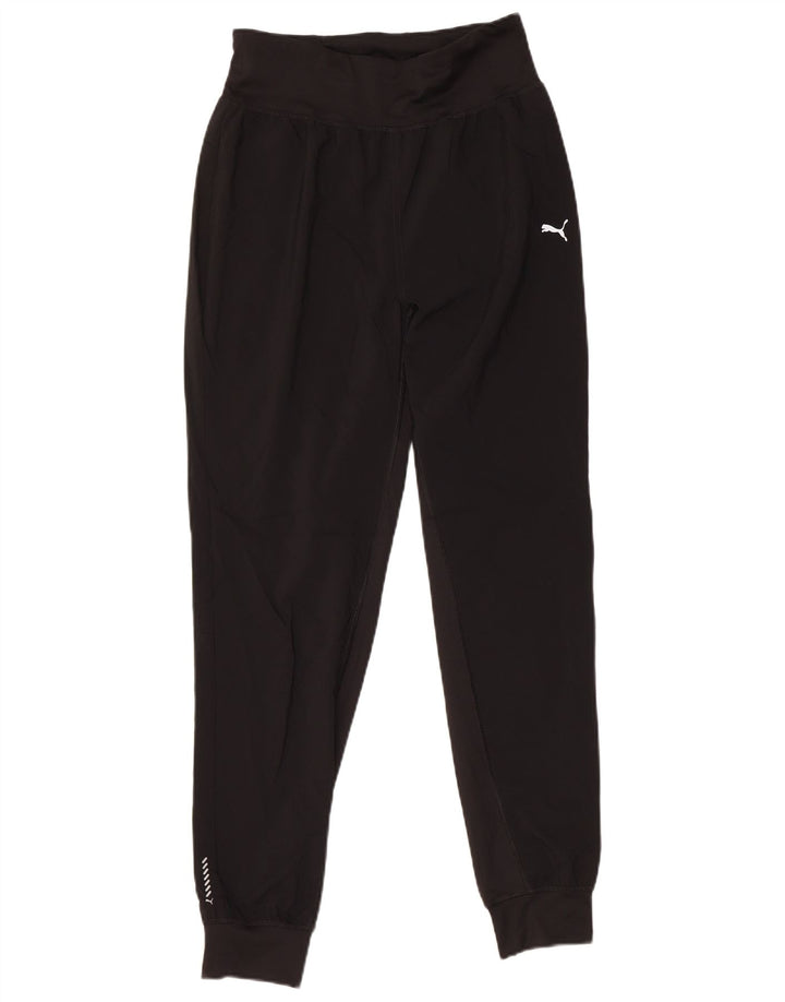 PUMA Womens Tracksuit Trousers Joggers UK 10 Small  Black Polyester
