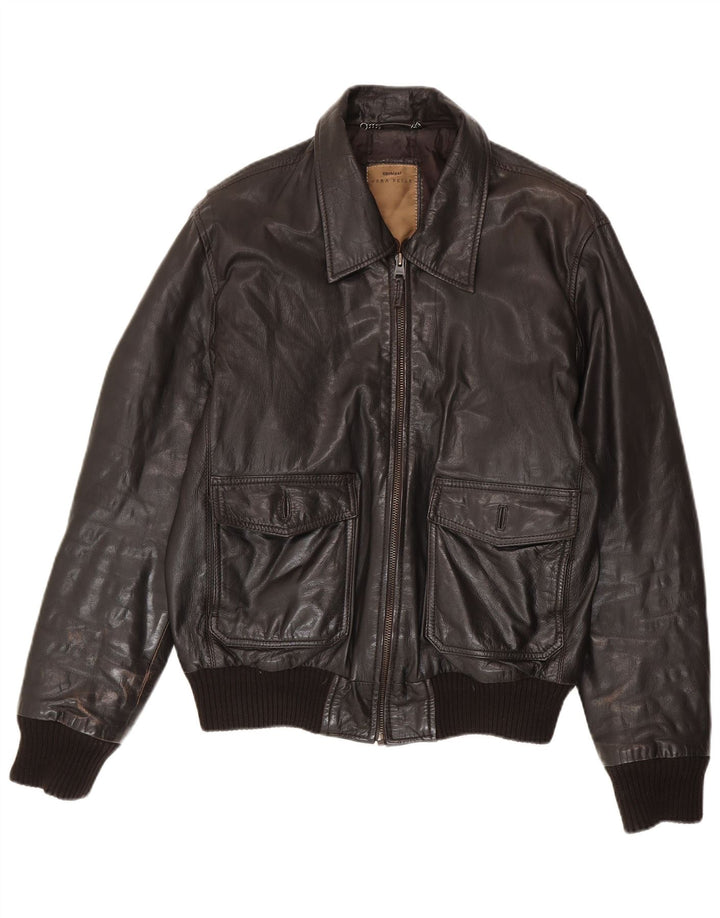 Conbipel Mens Leather Jacket IT 52 Large Black